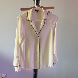 Express Cream Shirt with Black Piping